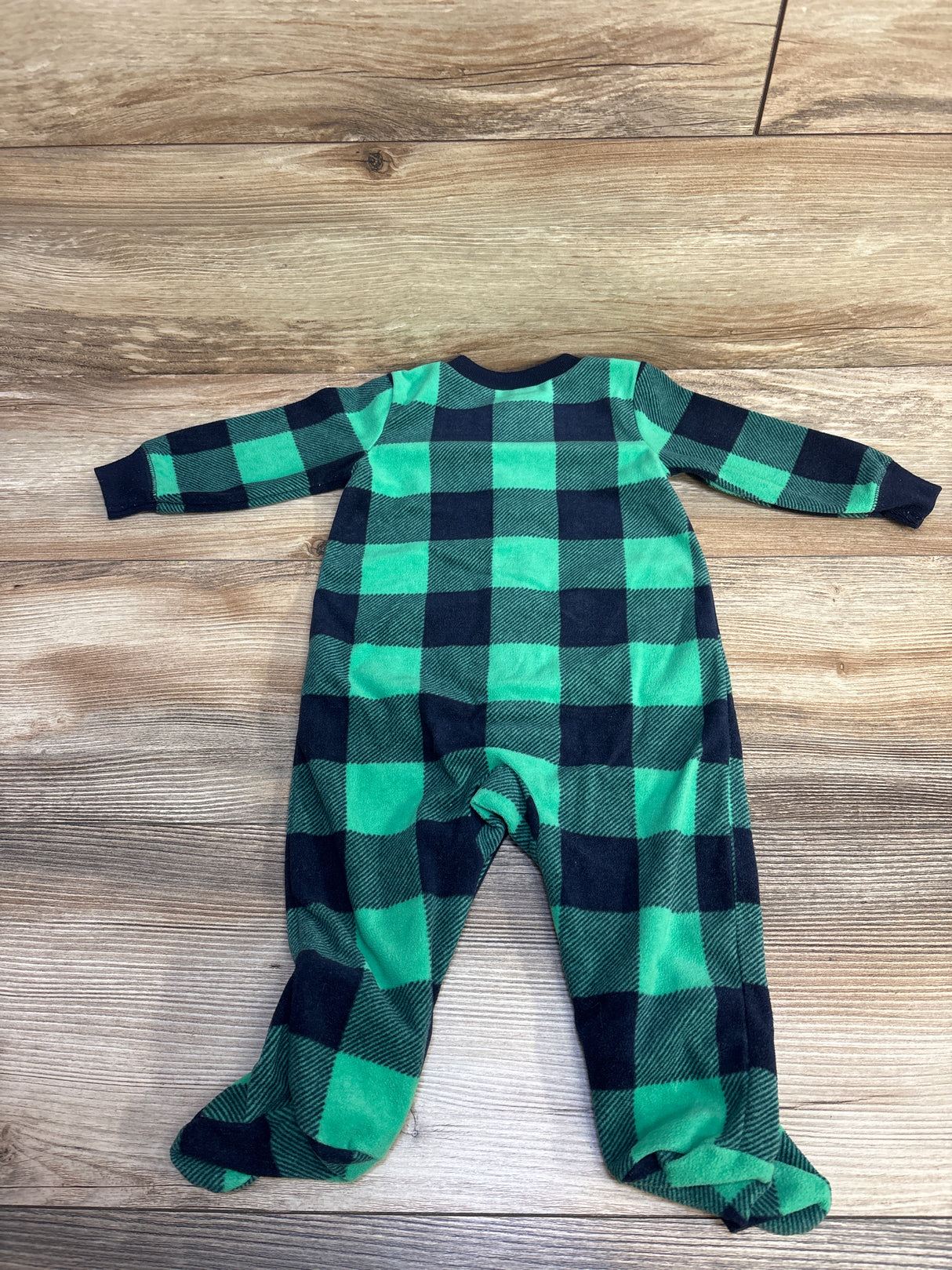 Carter's Buffalo Print Bear Blanket Sleeper Green sz 6m