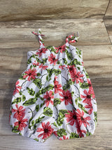 Shein Floral Tank Romper White sz 6-9m