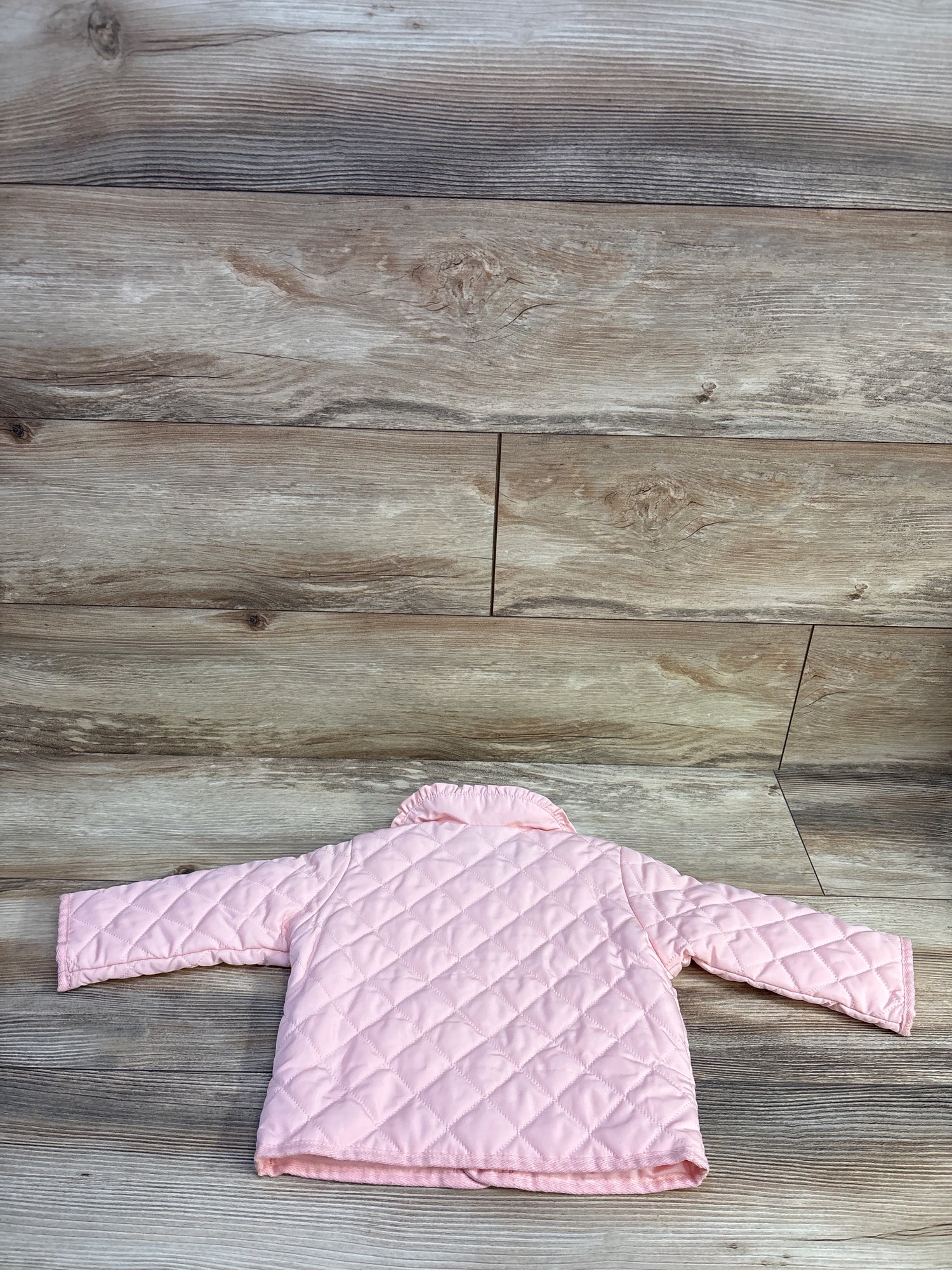 Amazon Essentials x Sofia Grainge Midweight Quilted Ruffle Field Jacket Pink sz 12m