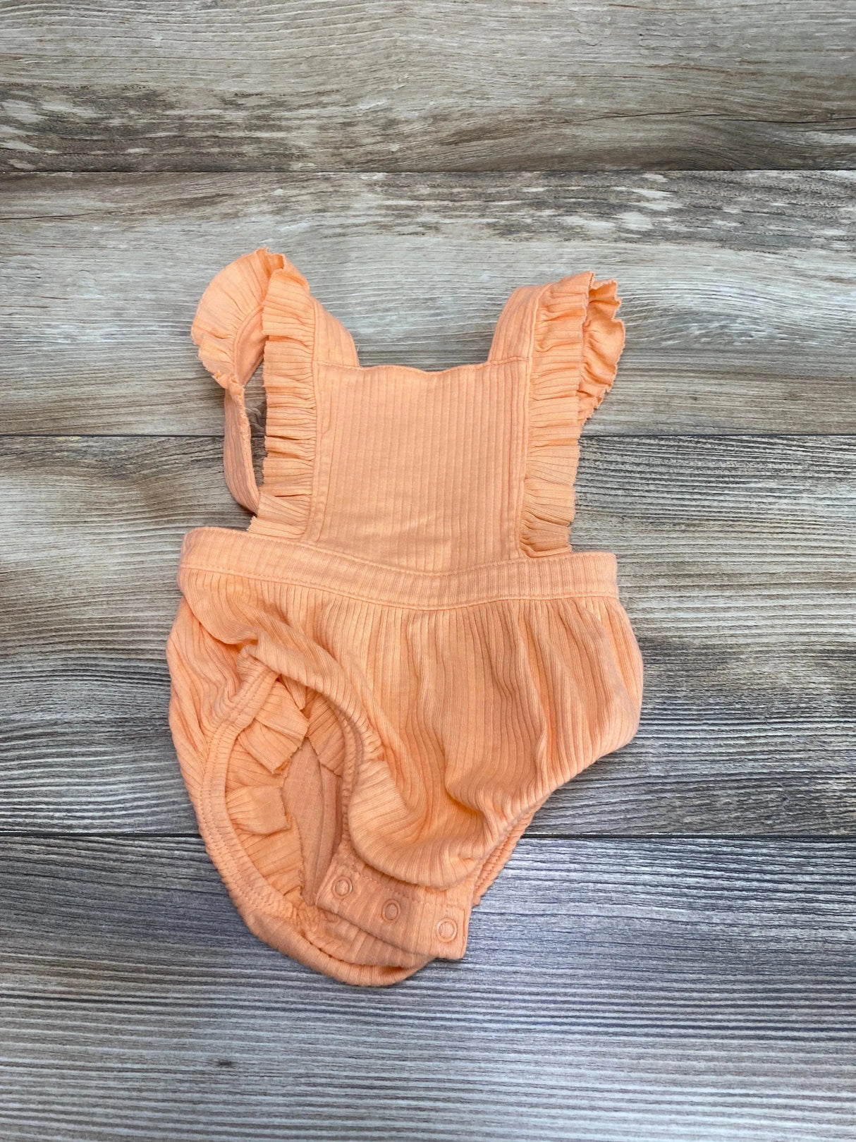 Cat & Jack Ribbed Bubble Romper Peach sz 0-3m