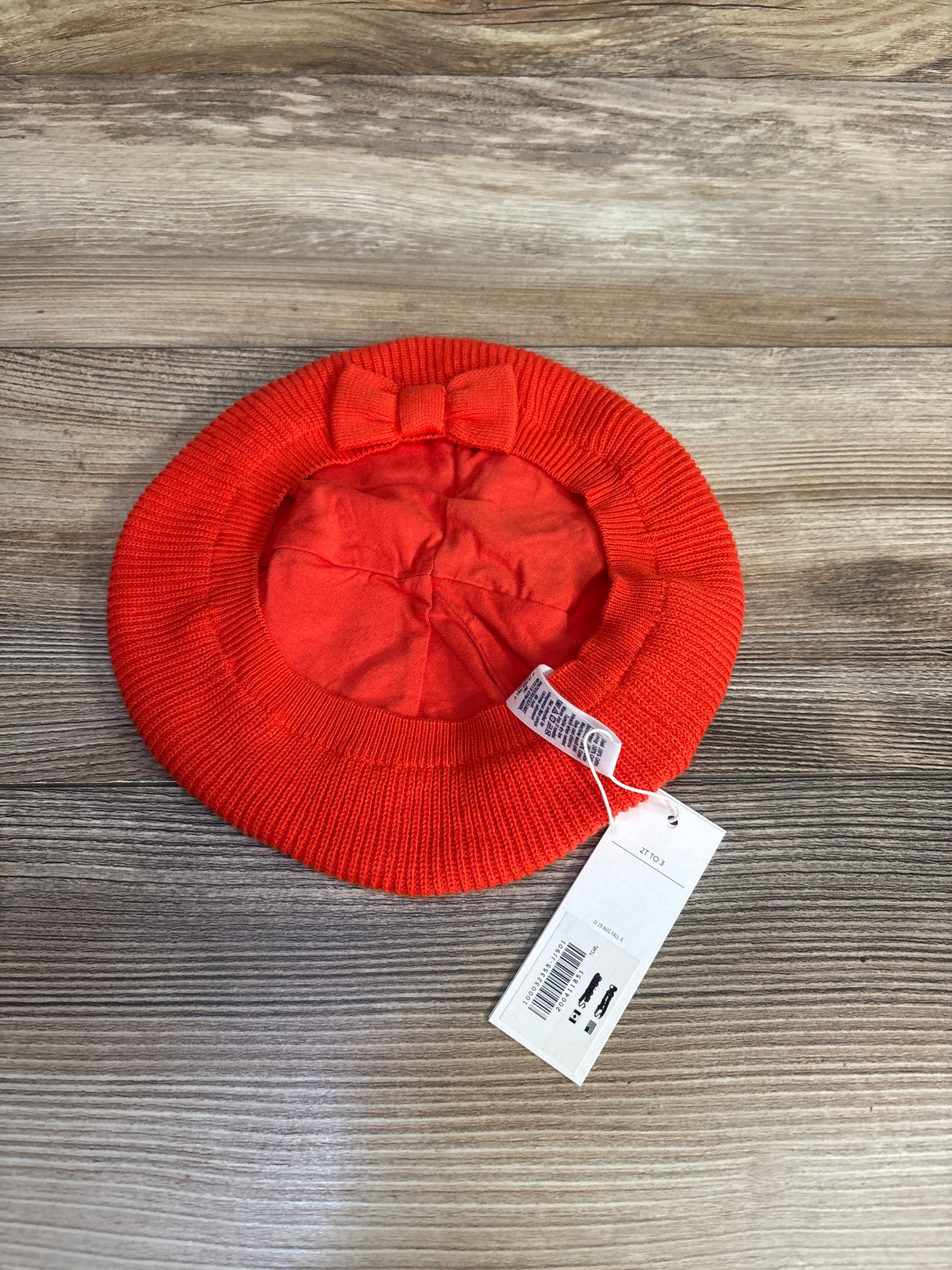 NEW Janie & Jack Sweater Bow Beret Orange sz 2-3T