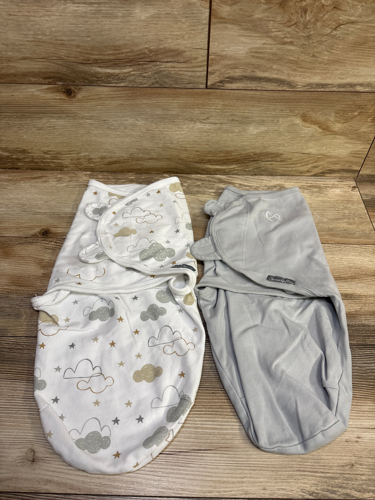 SwaddleMe 2pk Swaddle Wraps Grey sz 0-3m