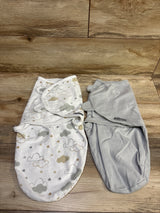 SwaddleMe 2pk Swaddle Wraps Grey sz 0-3m