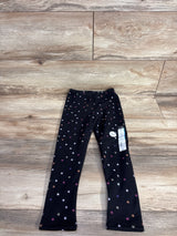 NEW Okie Dokie Star Print Fleece Lined Leggings Black sz 5T