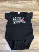 Rabbit Skins 'I'm Proof That Daddy Doesn't Just Bang His Drums' Bodysuit Black sz 12m