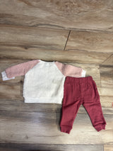 NEW Disney Baby 2pc Sherpa Minnie Mouse Sweatshirt & Joggers Set Pink sz 6-9m