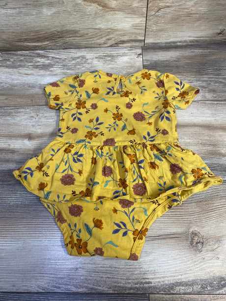 Carter's Floral Peplum Bodysuit Gold sz 24m - Me n Mommy To Be