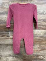 NEW Cat & Jack Waffle Knit Coverall Pink sz 12m