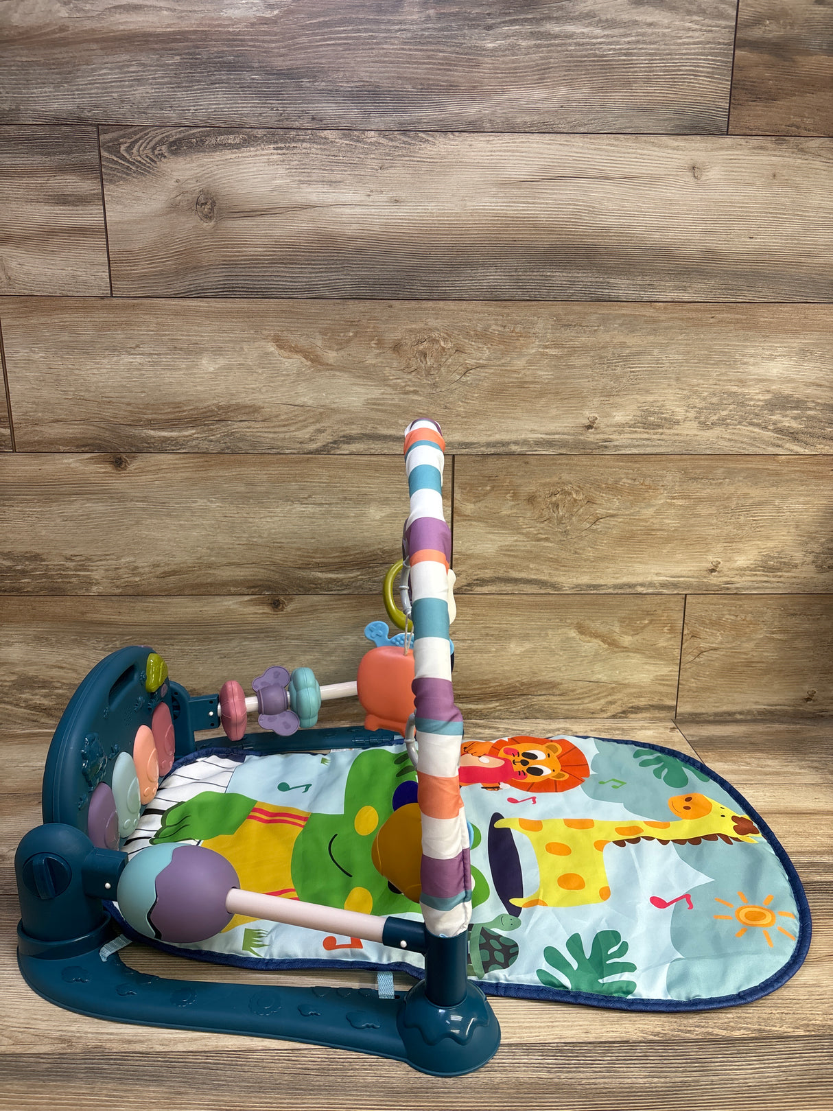 dearlomum Baby Play Mat Baby Gym with Kick & Play Piano, Blue
