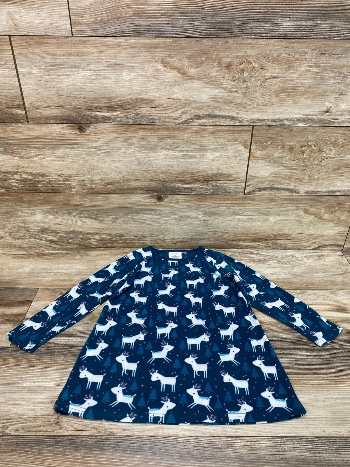 Okie Dokie Fleece Nightgown Teal sz 5T - Me n Mommy To Be