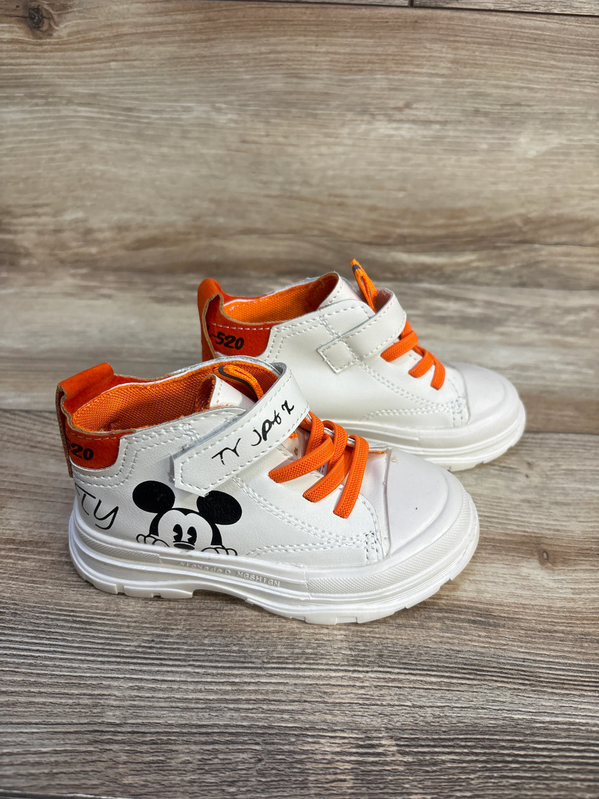 Mickey Mouse Mid Top Sneakers White sz 7c