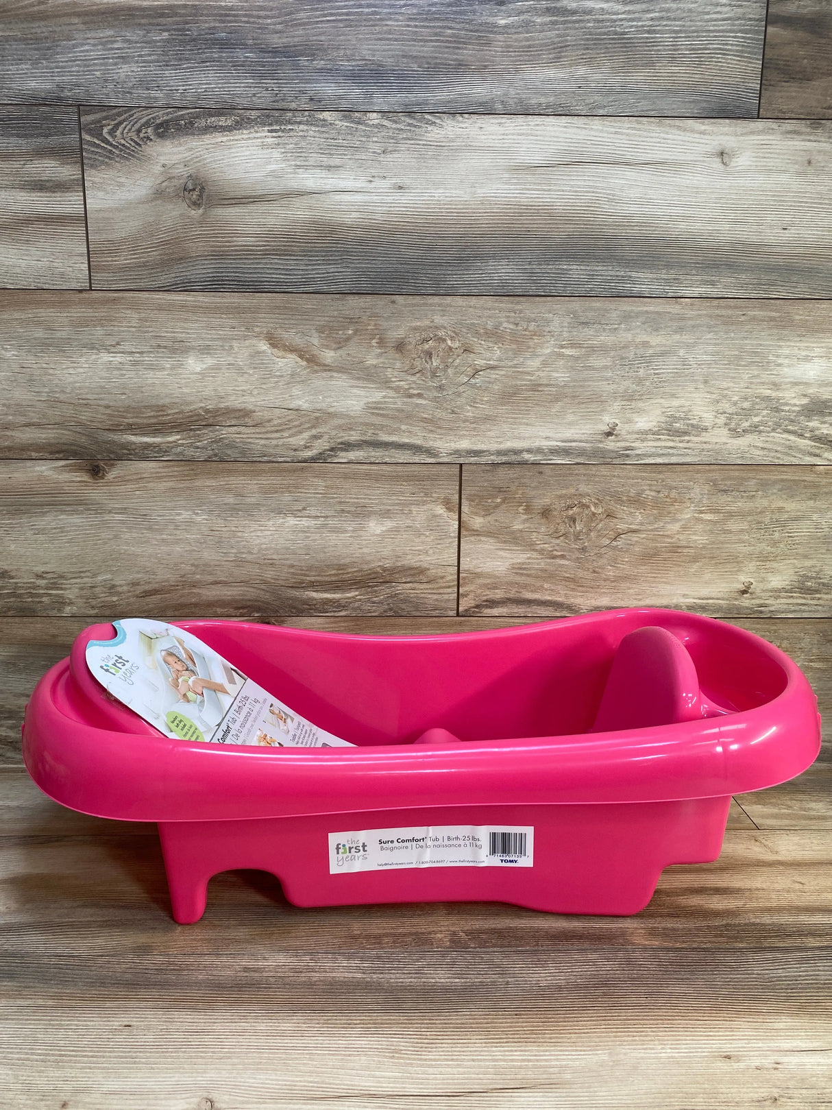 NEW The First Years Sure Comfort Newborn-to-Toddler Tub w/ Sling Pink