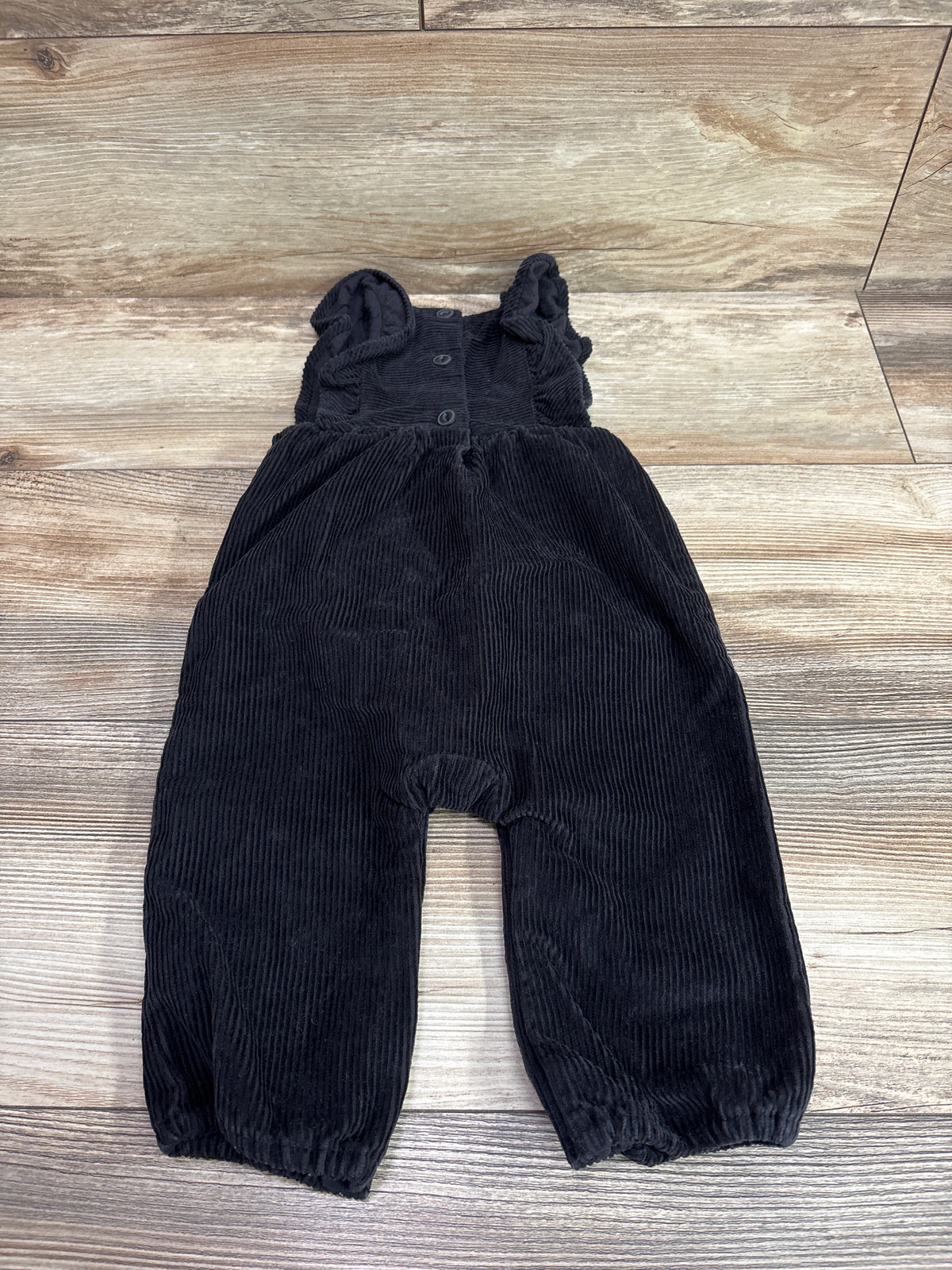 Baby Gap Corduroy Ruffle Overalls Black sz 6-12m