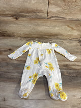 Carter's Floral Footed Coverall White sz 3m
