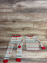 Little Sleepies Fair Isle 2pc Pajama Set White sz 3T