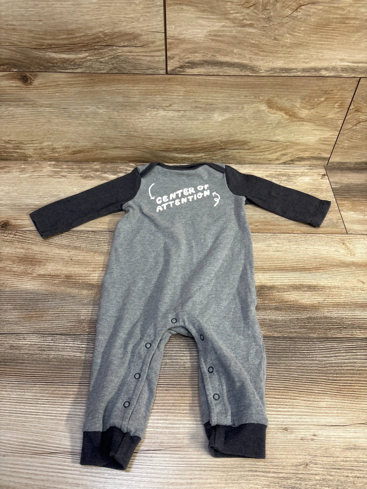 Cat & Jack Center Of Attention Coverall Grey sz 3-6m