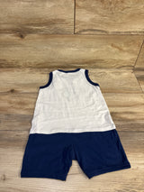 NEW First Impressions Good Sport Shortie Romper White sz 24m