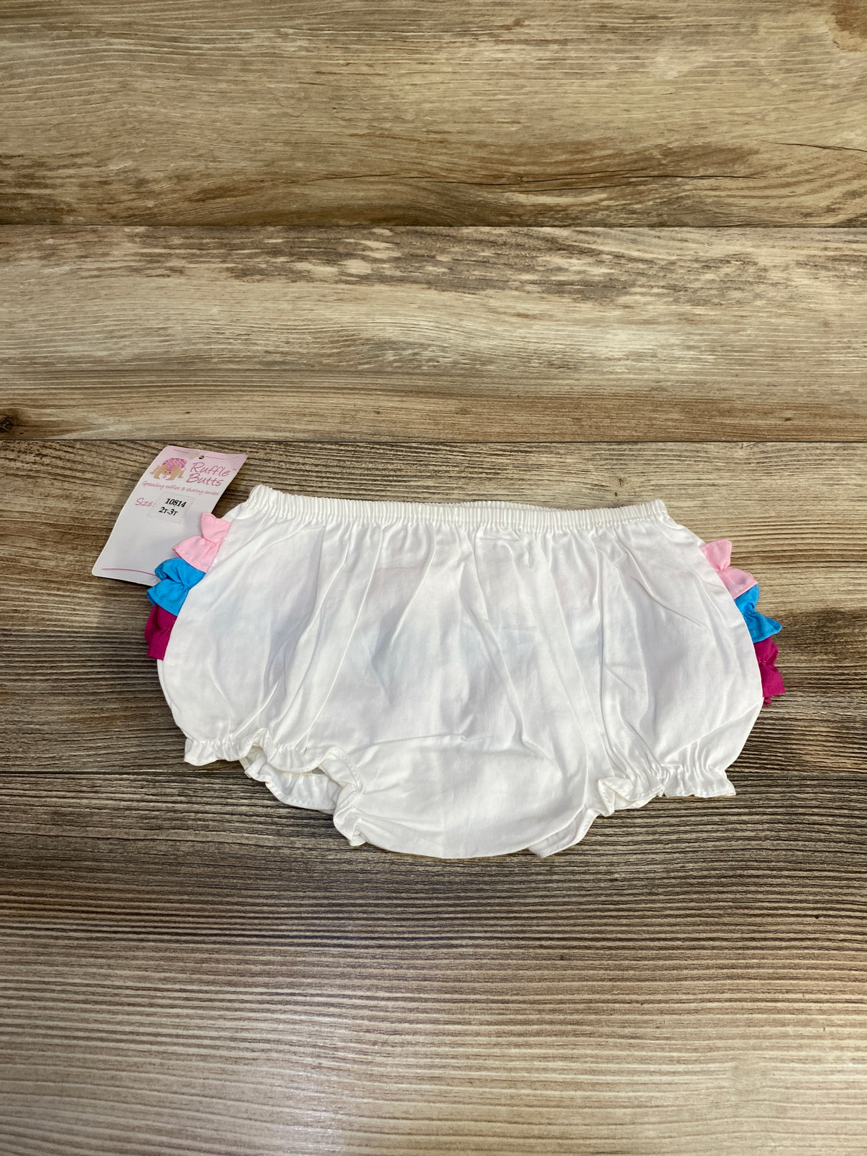 NEW RuffleButts Ruffle Bloomers White sz 2-3T
