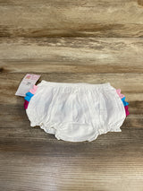 NEW RuffleButts Ruffle Bloomers White sz 2-3T