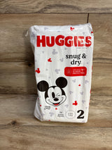 NEW Huggies Snug & Dry Baby Disposable Diapers, Size 2 34ct.