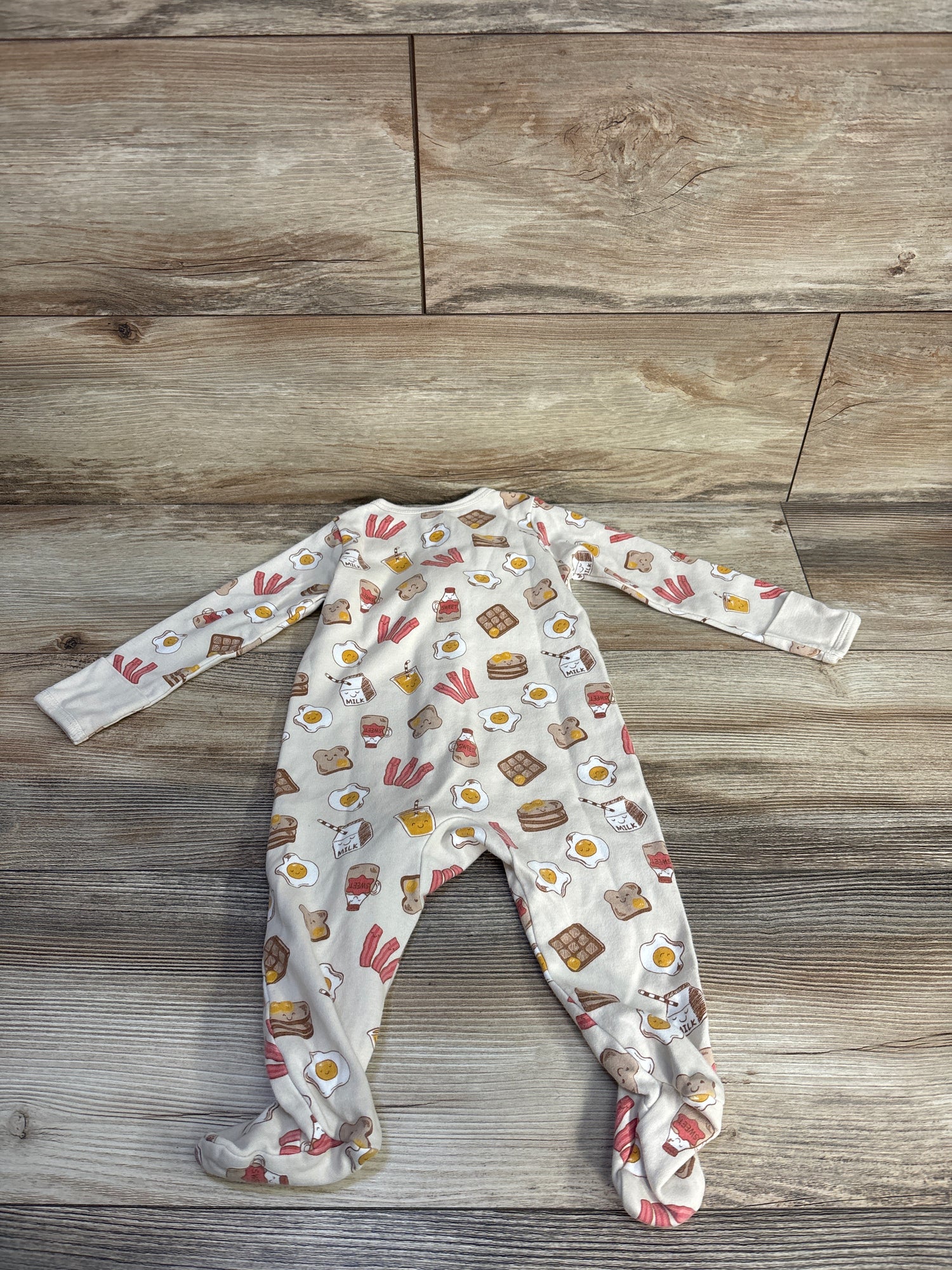 Wonder Nation Breakfast Sleeper Cream sz 6-9m