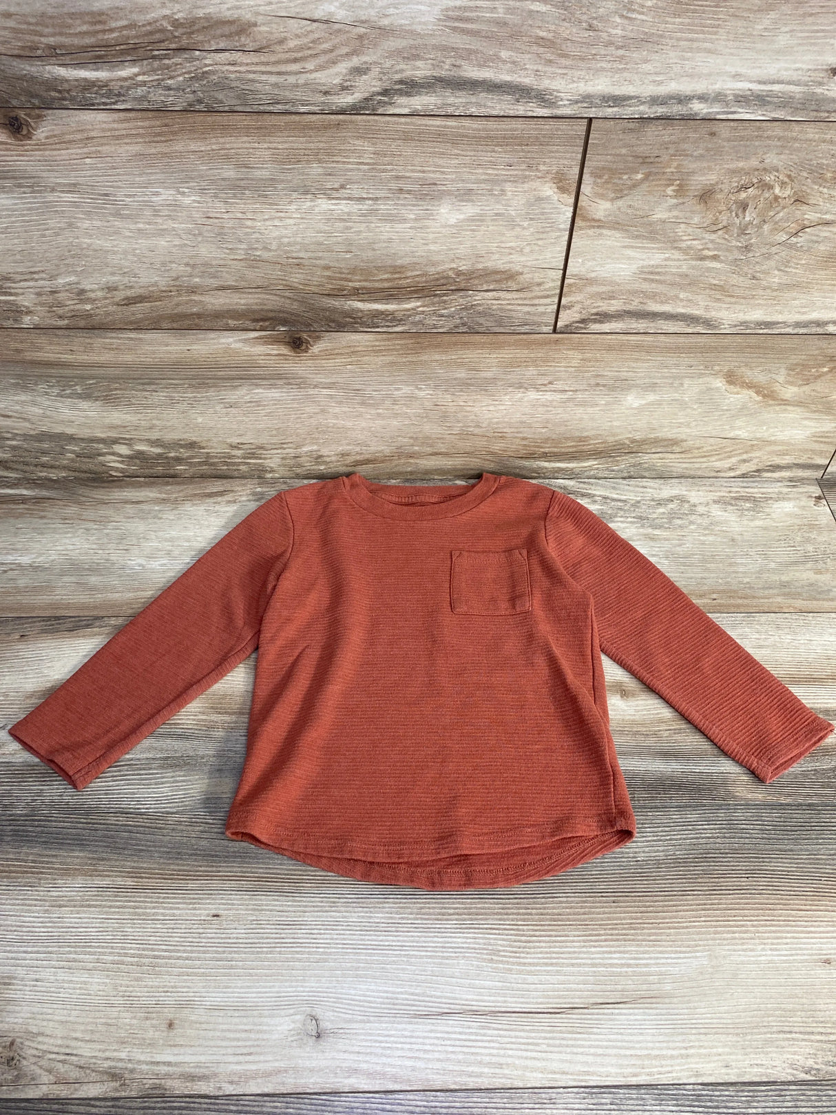 Cat & Jack Long Sleeve Pocket Shirt Orange sz 4T