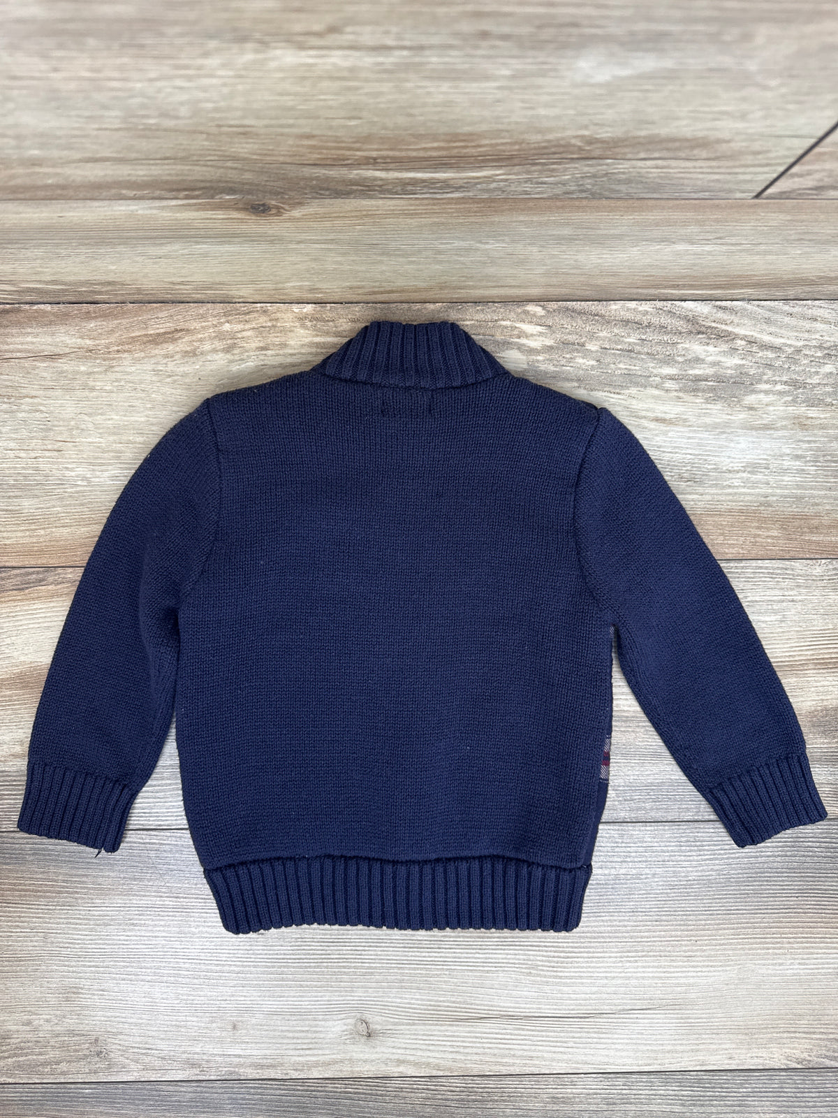 Cat & Jack Sherpa Lined Knit Full-Zip Jacket Navy sz 2T