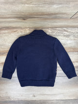 Cat & Jack Sherpa Lined Knit Full-Zip Jacket Navy sz 2T