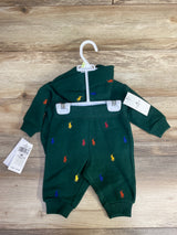 NEW Ralph Lauren 2pc Full Zip Hoodie & Joggers Set Emerald sz 3m
