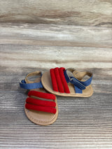 Old Navy Strappy Mixed-Material Sandals Red sz 1/2c