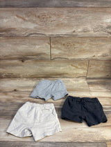 Old Navy 3pk Drawstring Shorts Grey sz 12-18m