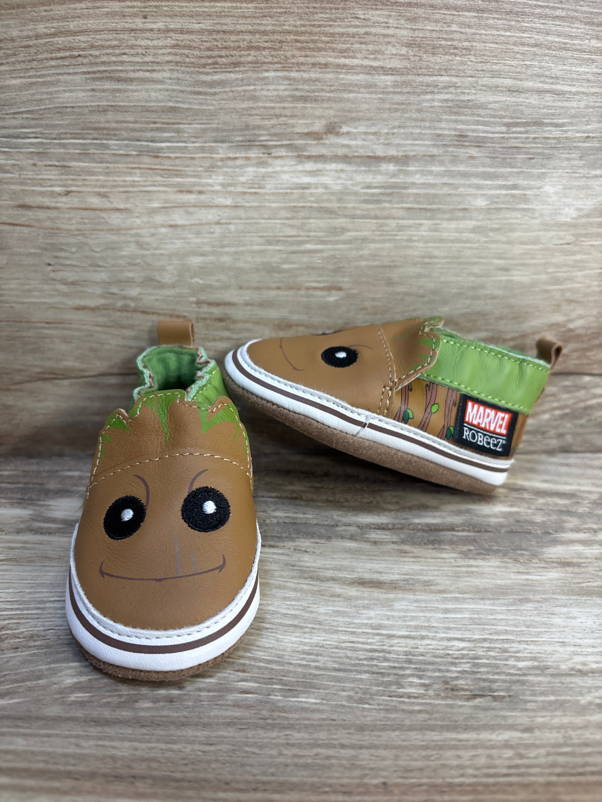 Robeez x Marvel Groot Soft Sole Shoes Tan sz 1/2c