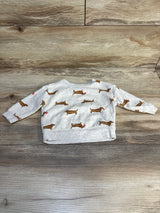 Old Navy Heart Dog Sweatshirt Taupe sz 3-6m