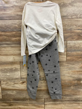 NEW Cat & Jack Rockin' Around Shirt & Joggers Set White sz 5T