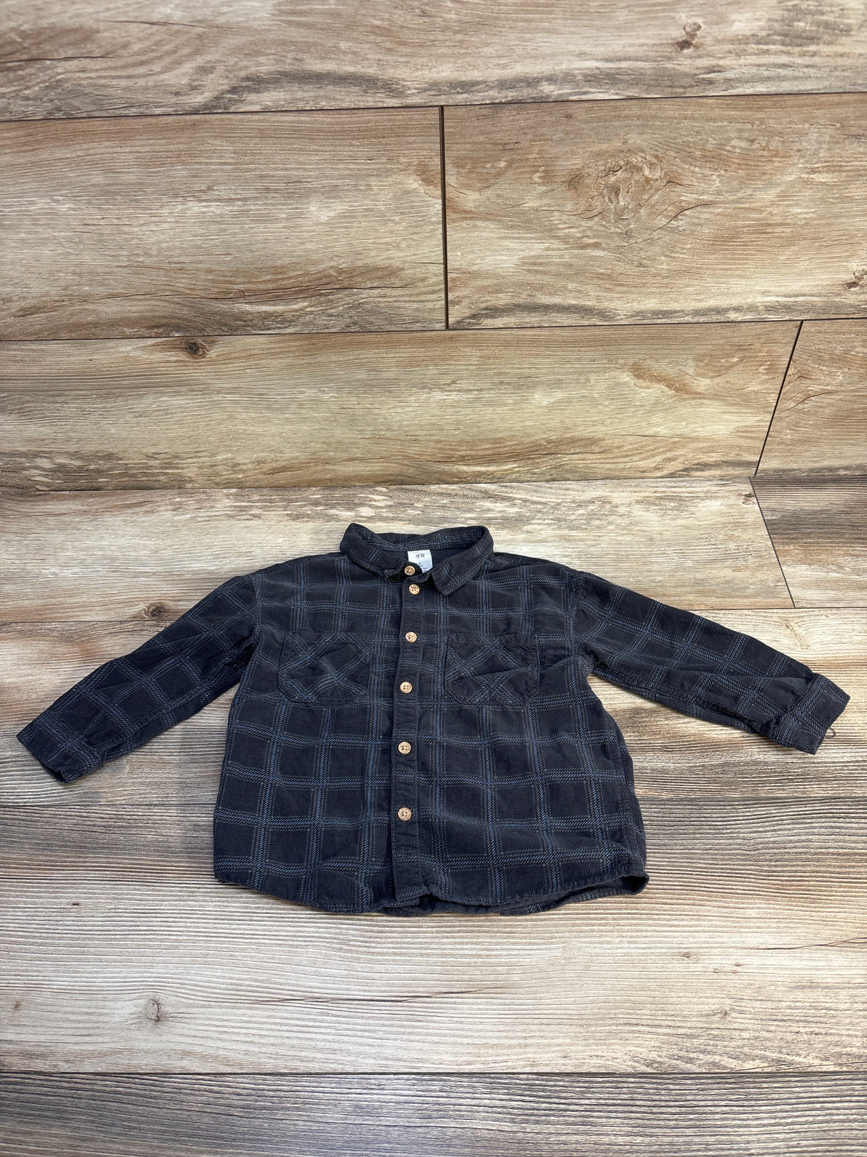 H&M Cord Flannel Grey sz 18m