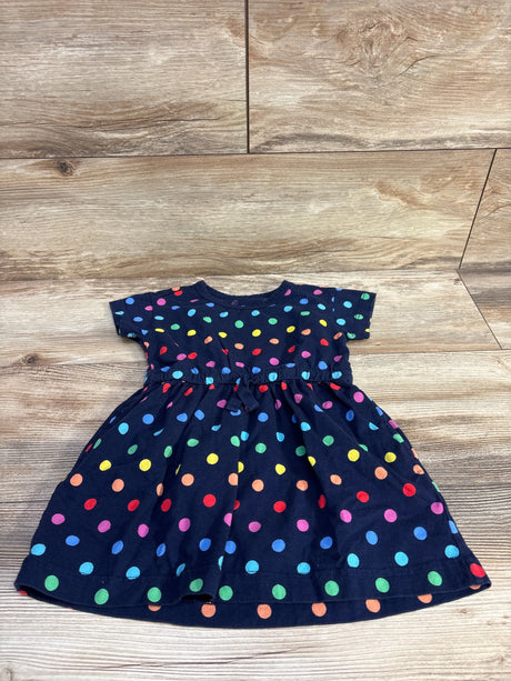 Primary Polka Dot Drawstring Dress Navy sz 2T - Me n Mommy To Be