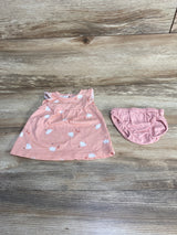 Just One You 2pc Bunny Print Dress & Bloomers Pink sz Newborn