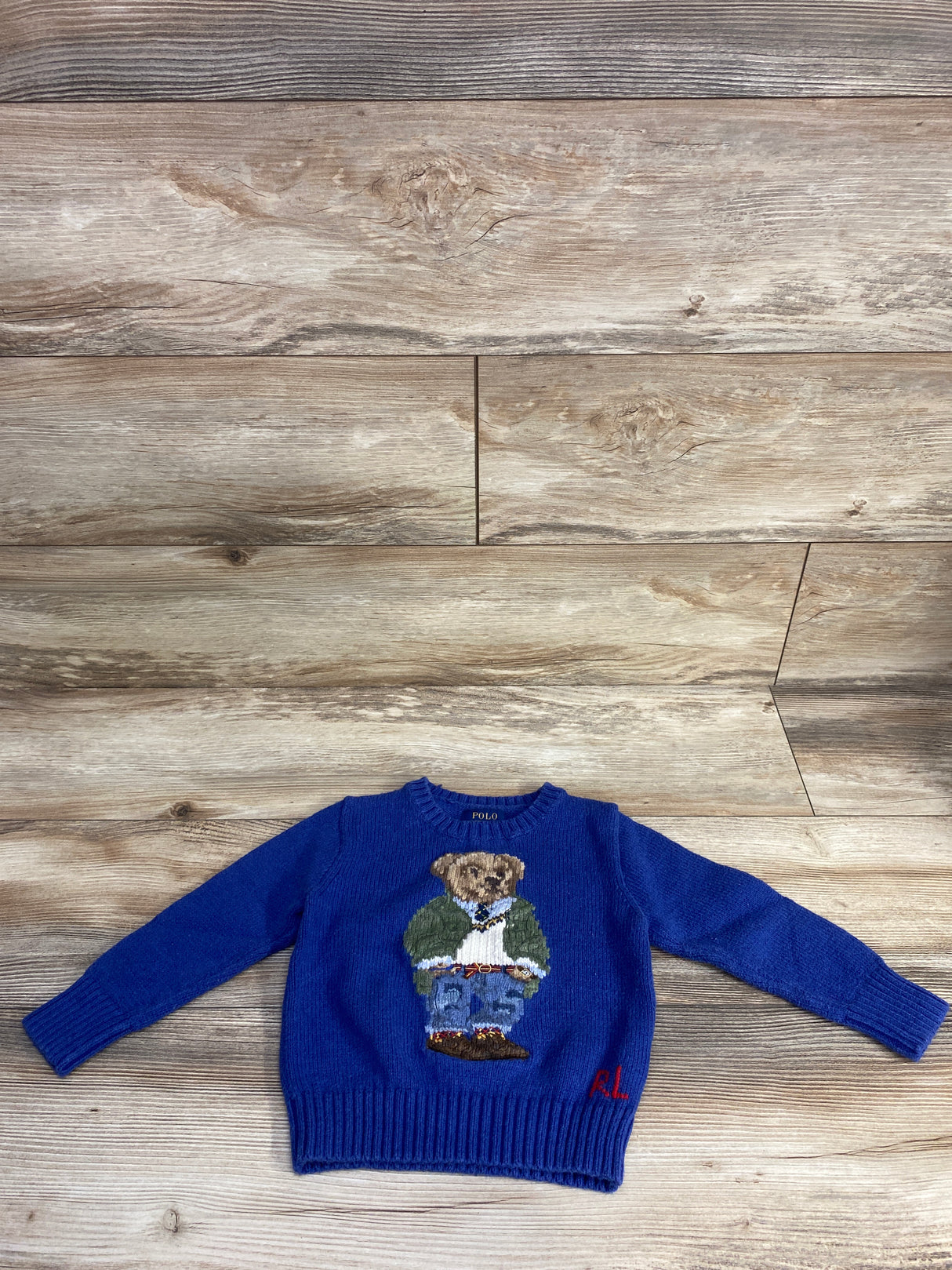 Ralph Lauren Polar Bear Sweater Blue sz 3T
