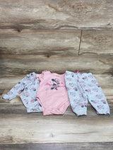 Disney Baby 3pc Minnie Mouse Bodysuit Set Grey sz 24m