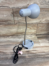 Mainstays LED Desk Lamp with Catch-All Base, Grey