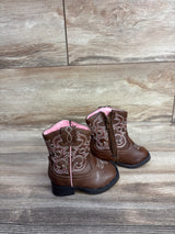 Wonder Nation Faux Leather Western Boots, Brown sz 2c
