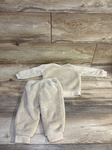Pekkle 2pc Plush Sweatshirt & Pants Set Beige sz 9m