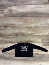 'I'm Just Here For The Snacks' Pullover Sweatshirt Black sz 18-24m