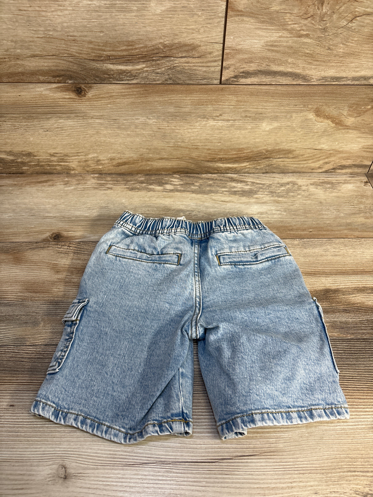 Cat & Jack Drawstring Denim Cargo Shorts Blue sz 5T