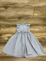 Bonnie Jean Striped Seersucker Dress Blue sz 5T