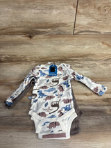NEW Gerber 3pk Dino Bodysuit Set White sz 0-3m