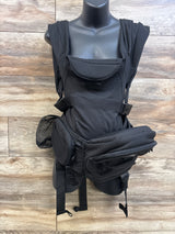 Tushbaby Hip Seat w/ The Hands-Free Attachment 2-in-1 Combo Carrier up to 45lbs Black