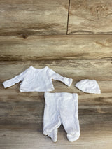 Gerber 3pc Kimono Set White sz Preemie