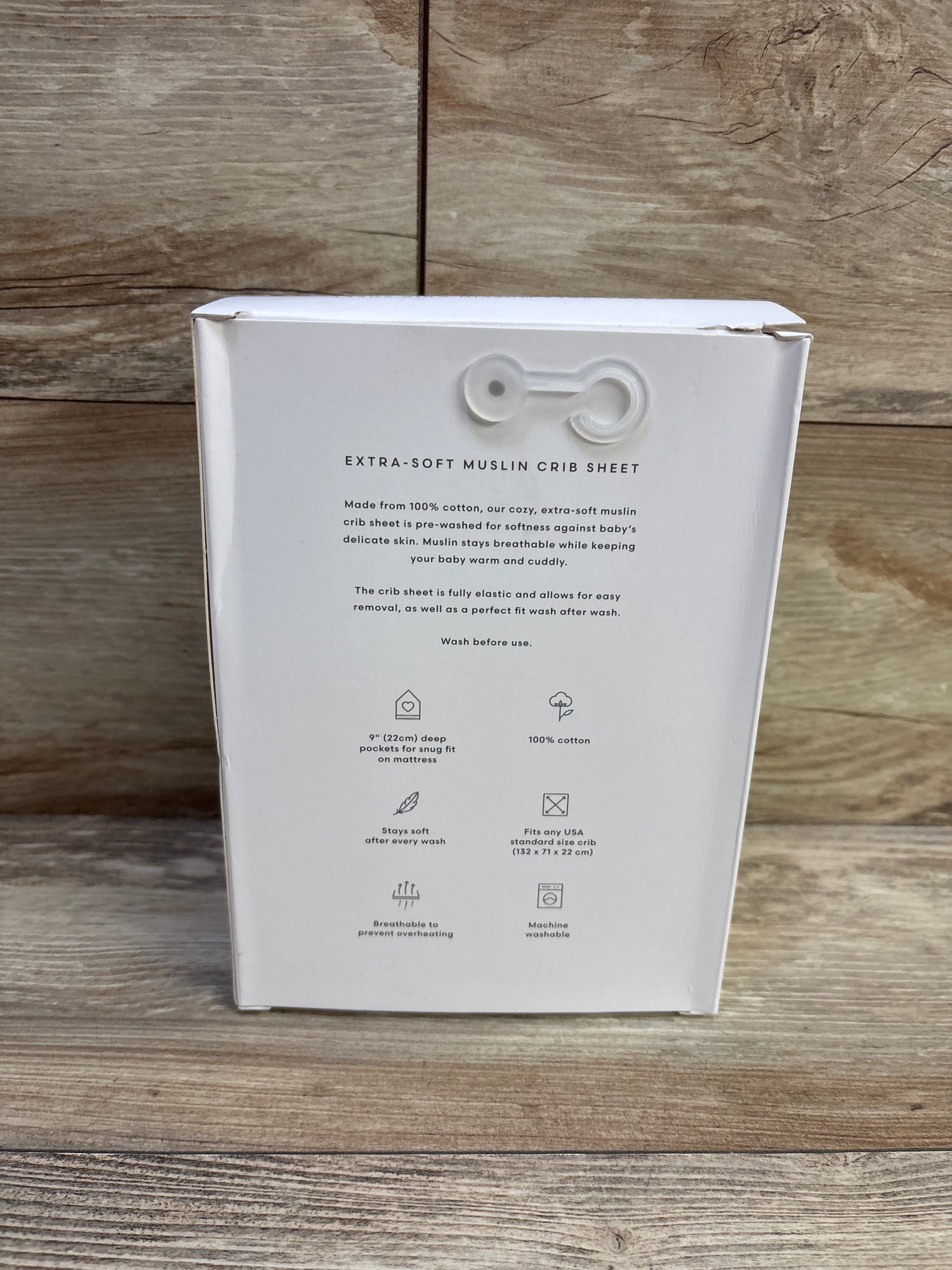 NEW Mushie Extra Soft Muslin Mini Crib Sheet in Natural Stripe 28x52''
