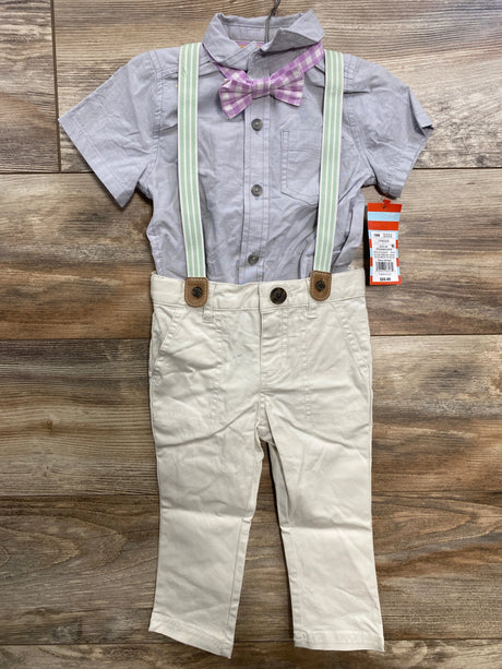 NEW Cat & Jack 4pc Suspender Set Grey sz 18m - Me n Mommy To Be